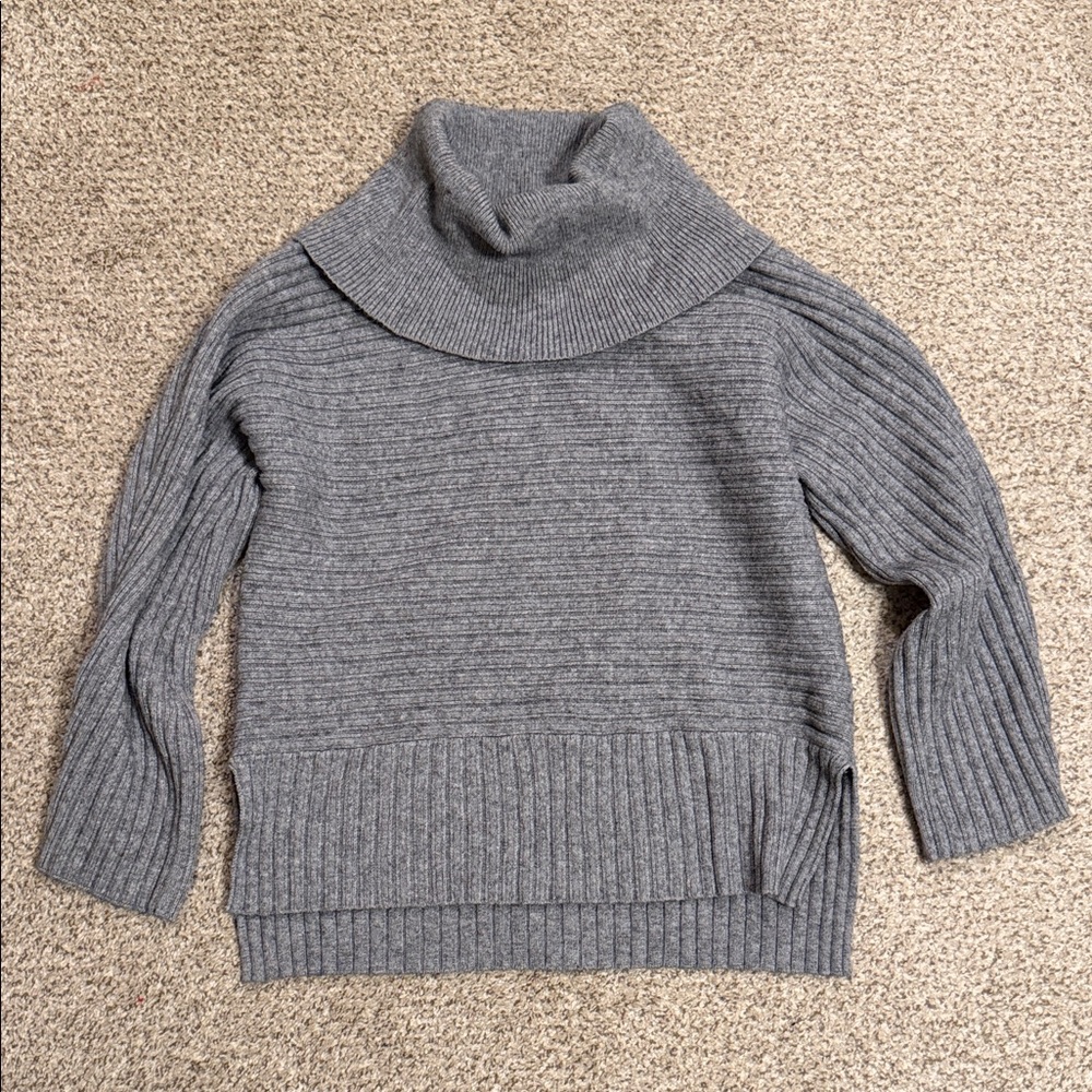 Anthropology Grey Cowl Neck Sweater